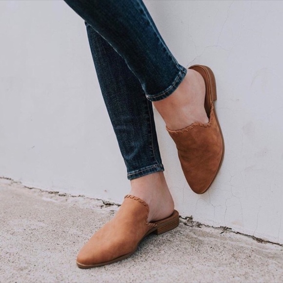 Vegan Leather Suede Braided Stitch Mules - Picture 2 of 4